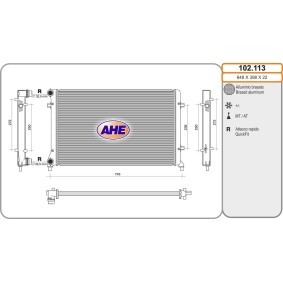 AHE 102.113 Kylare VW Passat Sedan (3C2) 2.0 150 hk Bensinmotor