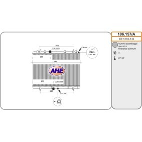 AHE 106.157/A Kühler CITROËN C3 Picasso 1.6 114 PS Otto