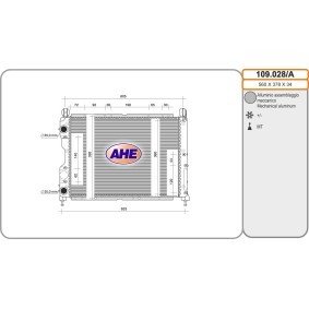 AHE 109.028/A Kühler ALFA ROMEO 146 (930) 1.8 140 PS Otto