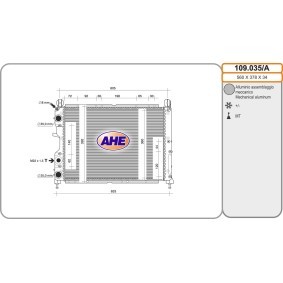 AHE 109.035/A Kühler ALFA ROMEO 146 (930) 1.8 140 PS Otto
