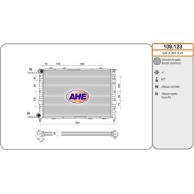 AHE 109.123 Kühler ALFA ROMEO 156 (932) 2.5 190 PS Otto