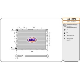 AHE 109.123/A Kühler ALFA ROMEO 156 (932) 2.5 190 PS Otto