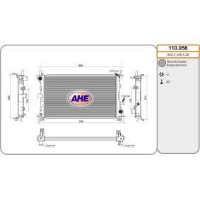 AHE 110.056 Radiateur FORD Focus Mk1 Berline (DNW) 2.0 131 CV Essence