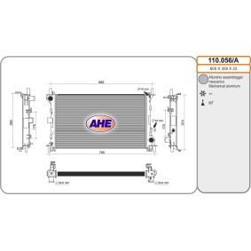 AHE 110.056/A Radiateur FORD Focus Mk1 Berline (DNW) 2.0 131 CV Essence