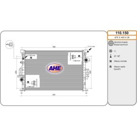 AHE 110.150 Kühler VOLVO XC60 (156) 3.0 286 PS Otto