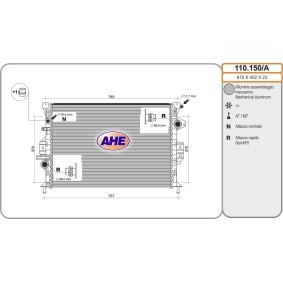 AHE 110.150/A Kühler VOLVO XC60 (156) 3.0 286 PS Otto