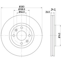 Barum BAR26120 Bromsskivor PEUGEOT 207 SW (WK_) 1.6 110 hk Bensinmotor