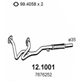 Abgasrohr 12.1001 für FIAT