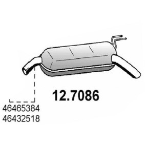 ASSO 12.7086 Endschalldämpfer FIAT BRAVA (182) 1.9 65 PS Diesel