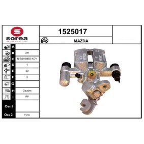 SNRA 1525017 Bremsecaliper MAZDA FAMILIA 5 (BA) 1.5 88 hk Bensinmotor
