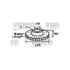 Osta Jarrulevy VALEO:llä 186272 edullisesti hintaan 218,39&nbsp;&euro;