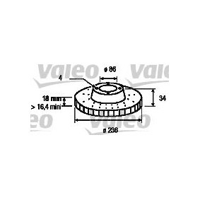 Osta Jarrulevy VALEO:llä 186476 edullisesti hintaan 103,88&nbsp;&euro;