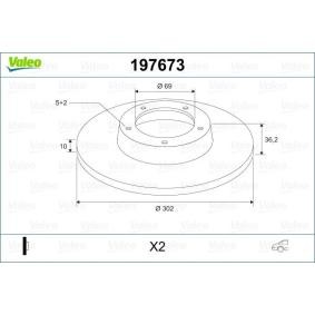Osta Jarrulevy VALEO:llä 197673 edullisesti hintaan 104,75&nbsp;&euro;
