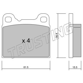 TRUSTING 209.0 Bremsbeläge VOLVO 850 Kombi (855) 2.0 126 PS Otto
