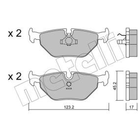 METELLI 22-0125-0 Bremsbeläge BMW 5 Touring (E34) 2.0 150 PS Otto