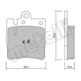 METELLI 22-0344-0 Bremsbeläge MERCEDES-BENZ C-Klasse Sportcoupe (CL203) 2.5 204 PS Otto