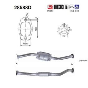 AS 28588D Katalysator FIAT DUCATO Bus (244, Z_) 2.0 84 PS Diesel