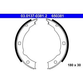 Compre Jogo de maxilas de travão, travão de estacionamento da ATE 03.0137-0381.2 a um preço baixo por 52,56&nbsp;&euro;