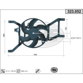 AHE 323.052 Ventilateur moteur DACIA LOGAN MCV (KS_) 1.6 84 CV Essence