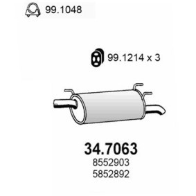 ASSO 34.7063 Marmitta VAUXHALL Astravan Mk3 (F) (T92)