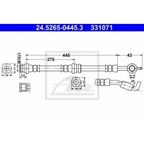 Compre Tubo flexível de travão da ATE 24.5265-0445.3 a um preço baixo por 43,73&nbsp;&euro;