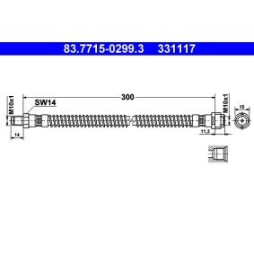 ATE 83.7715-0299.3 Latiguillos de freno MERCEDES-BENZ Clase C Sedán (W204) 1.6 156 cv Motor otto