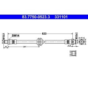 Compre Tubo flexível de travão da ATE 83.7750-0523.3 a um preço baixo por 27,87&nbsp;&euro;