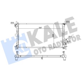 KALE OTO RADYATOR 349700 Radiateur FORD Focus Mk1 Berline (DNW) 2.0 131 CV Essence