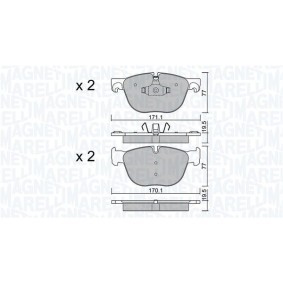MAGNETI MARELLI 363916060855 Bromsbelägg BMW X6 (F16, F86) 2.0 245 hk Bensinmotor