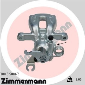 ZIMMERMANN 380.3.50047 Étrier de frein MITSUBISHI COLT 6 (Z3A, Z2A) 1.3 92 CV Essence