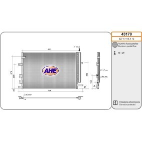 AHE 43170 Klimakondensator ALFA ROMEO 159 Sportwagon (939) 1.9 160 PS Otto