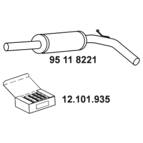 Mittelschalldämpfer 95 11 8221 von EBERSPÄCHER günstig für 84,78&nbsp;&euro; online kaufen