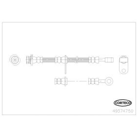 CORTECO 49374750 Latiguillos de freno SUZUKI Grand Vitara 2 SUV (JT, TE, TD) 2.0 129 cv Motor otto