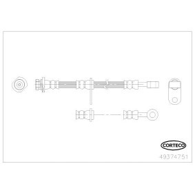 Comprar Latiguillo de freno de CORTECO 49374751 a bajo precio de 41,03&nbsp;&euro;