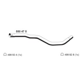 ERNST 550475 Auspuffrohre FIAT PANDA (169)