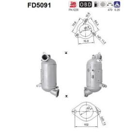 AS FD5091 Filtro antiparticolato (FAP) KIA