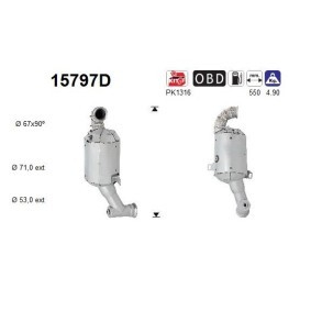 AS 15797D Catalizzatore TOYOTA