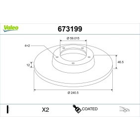 Bremsscheibe für INNOCENTI von VALEO
