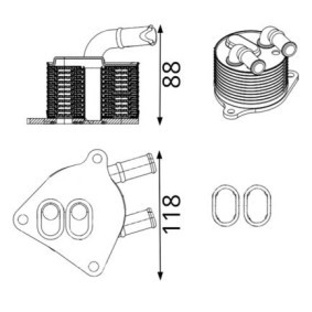 MAHLE CLC 422 000S Automatikgetriebe Ölkühler MINI