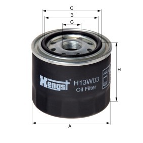 HENGST FILTER H13W03 Oljefilter KIA Picanto (SA) 1.0 61 hk Bensinmotor