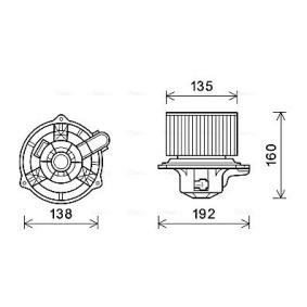 Achetez des Moteur électrique, pulseur d'air d'habitacle AVA COOLING SYSTEMS HY8553 à prix pour 175,59&nbsp;&euro;