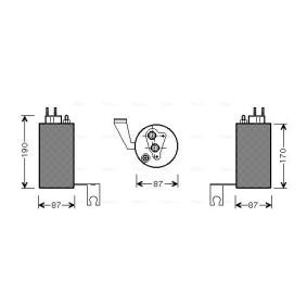 AVA COOLING SYSTEMS CRD084 Filtro deshidratador CHRYSLER PT CRUISER (PT_)