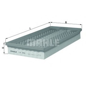 Comprar Filtro de aire de MAHLE LX 348 a bajo precio de 27,02&nbsp;&euro;