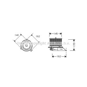 Achetez des Moteur électrique, pulseur d'air d'habitacle AVA COOLING SYSTEMS PE7512 à prix pour 141,59&nbsp;&euro;
