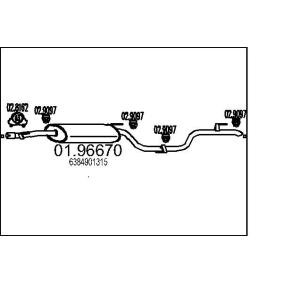 MTS 01.96670 Marmitta MERCEDES-BENZ