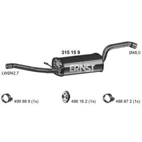 FORD Mittelschalldämpfer ERNST 315159