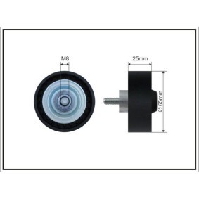 CAFFARO 500647 Polea inversión / guía, correa poli v LAND ROVER DISCOVERY