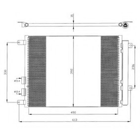Klimakondensator des Herstellers NRF - Originalware Artikelnummer: 35408