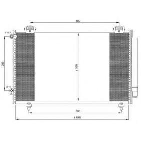 Klimakondensator des Herstellers NRF - Originalware Artikelnummer: 35432