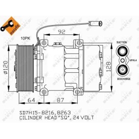Klimakondensator des Herstellers NRF - Originalware Artikelnummer: 35454